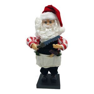 Vintage Handyman Workshop Animated Santa Claus Christmas decoration 24”-RARE!